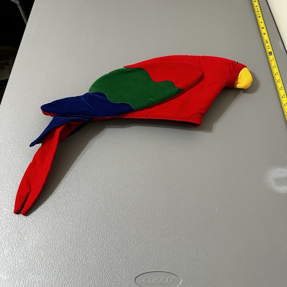 Pony Express Parrot Hat. Jimmy Buffet Parrothead Halloween